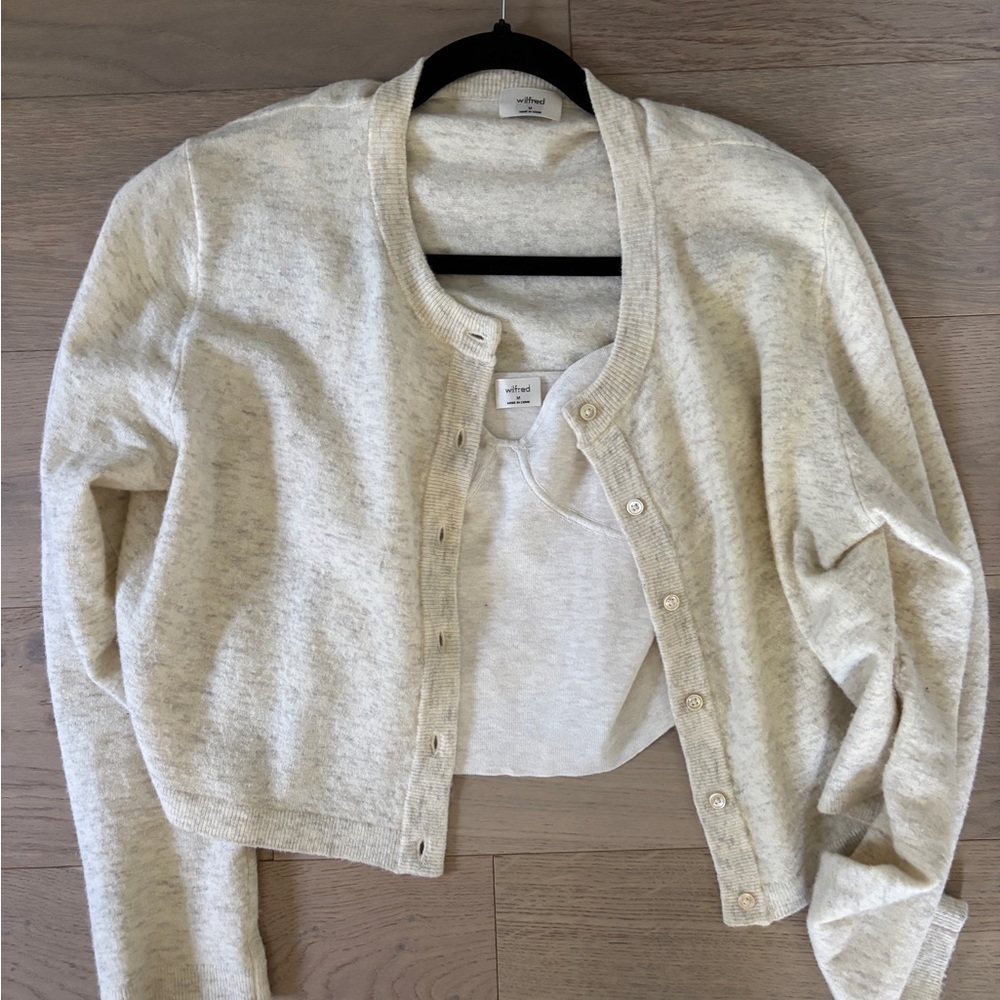 Aritzia top and cardigan